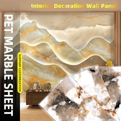 Marble Bamboo Charcoal Decorative Metal Wall Panels Interior Anti Scratch