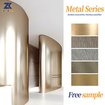 Environment Friendly Wood Veneer Metal PVC Panel Fireproof Bamboo Charcoal Board