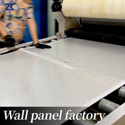 1.22m Wide Wood Veneer Bamboo Charcoal Fabric Texture 3D PVC Kitchen Wall Panels