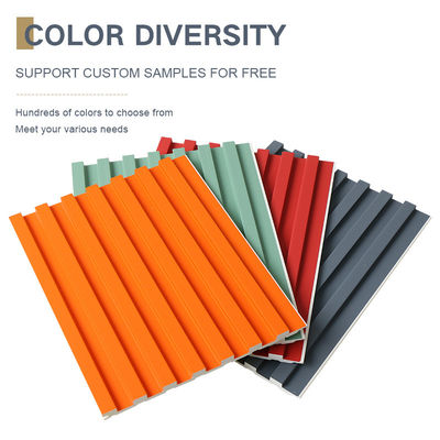8.5mm Wood Plastic Grille WPC Fluted Wall Panel No Paint Waterproof