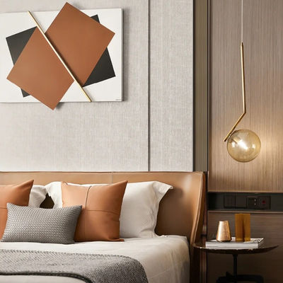 PVC Bamboo Charcoal Wall Board Fabric Wall Panel 1220*2440*5mm