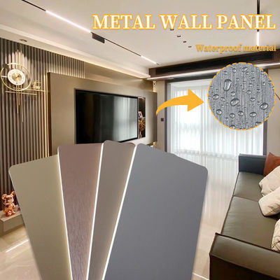 Factory Direct Light Luxury Low-Profile Metal Bamboo Charcoal Wood Veneers