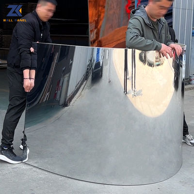 ISO9001 Mirror PVC Bamboo Charcoal Wall Panels Moistureproof