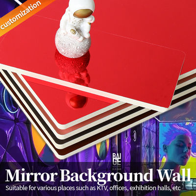 ISO9001 Mirror PVC Bamboo Charcoal Wall Panels Moistureproof