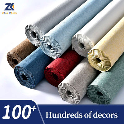 Bamboo Charcoal Decorative Wood Veneer Panels Fabric Wall Paneling 2800mm