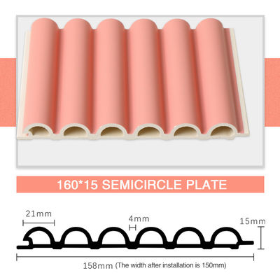 Aging Resistance WPC Fluted Wall Panel Installation Antibacterial