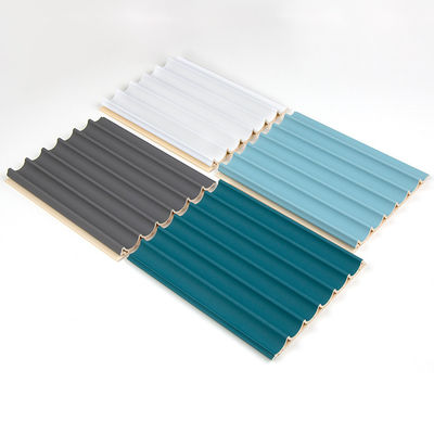 Decorative 3D WPC Wooden Ceiling Outdoor 15mm Round Grille Panel