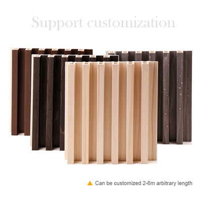 Anti Corrosion 3D Wood Plastic Fluted Wall Panel Grille