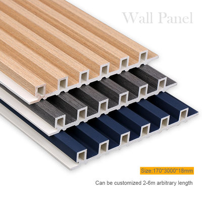 Anti Corrosion 3D Wood Plastic Fluted Wall Panel Grille