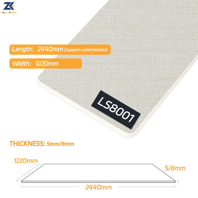 5mm 8mm Fabric Bamboo Charcoal Fibre Board Waterproof Moisture Proof OEM ODM