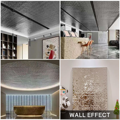 Square PVC Coated Water Ripple Panel Bamboo Fiber Wall Panels