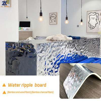 Interior Decorative PVC PET Water Ripple Panel 3D Wall Panel