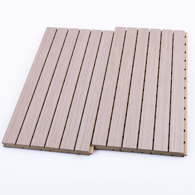 Wood Plastic Composite PVC Wood Veneer Sound Proofing Panels Customized