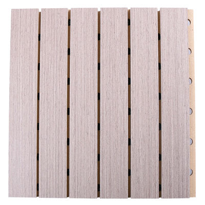 Wood Plastic Composite PVC Wood Veneer Sound Proofing Panels Customized