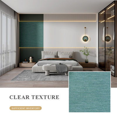 Bamboo Wood Fiber Fireproof Fabric PVC Wall Panels Water Resistant