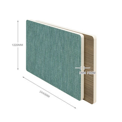 Bamboo Wood Fiber Fireproof Fabric PVC Wall Panels Water Resistant