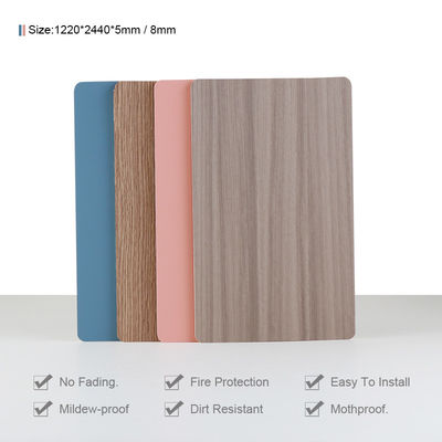 Odorless Bamboo Fiber Wall Panel Wood Grain Veneer Sheets 1220*2440mm
