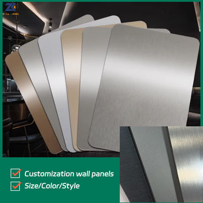 Metal Wood Veneer Solid Waterproof Flame Retardant Decorative PVC Wall Panels