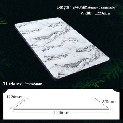 1220*2440mm Marble Wall Paneling Waterproof Marble Bamboo Charcoal Wood Veneer