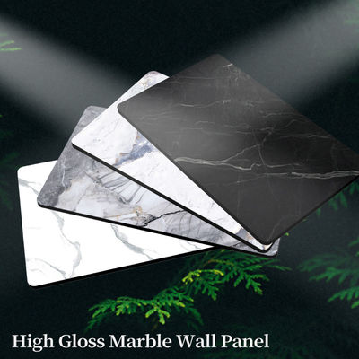 TV Background Marble Wall Panels Bamboo Charcoal Co-Extruded Wood Veneer
