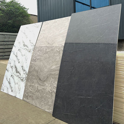 TV Background Marble Wall Panels Bamboo Charcoal Co-Extruded Wood Veneer