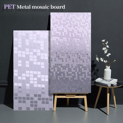 Mosaic Wall Decor PET Wall Panel Bamboo Charcoal Fiber Wood Veneer Board
