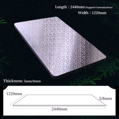 Mosaic Wall Decor PET Wall Panel Bamboo Charcoal Fiber Wood Veneer Board