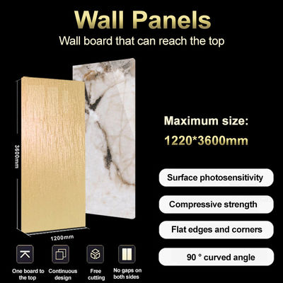 High Density Minimalist Style Bamboo Wood Fiber Veneer PET Marble Wall Panel