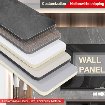 5mm / 8mm Interior Decorative PVC Marble Sheet Bamboo Charcoal Wall Board