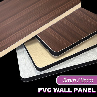 PUR Glue Bamboo Charcoal Wood Veneer 5 / 8mm PET Bamboo Charcoal Board