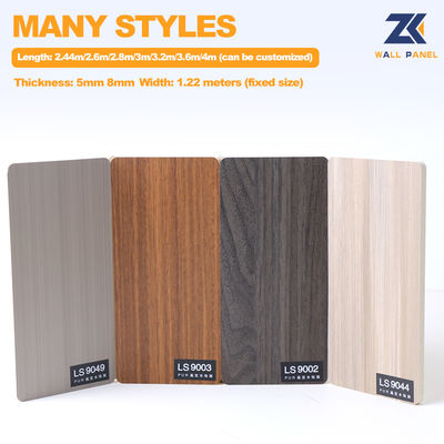 2.44m Bamboo Charcoal Wall Board Modern Light Luxury PVC Carbon Crystal  Wallboard
