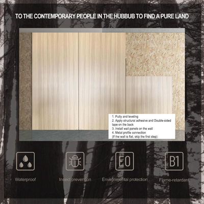 High Quality Carbon Crystal Board Fireproof Bamboo Charcoal Metal Board Veneer