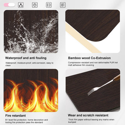 Bamboo Charcoal Wood Veneer Wood Grain Wood Charcoal Board Waterproof Pvc Wall Panel