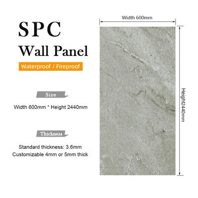 B1 Fireproof Stone Plastic Composite SPC Wall Panel For Bathroom