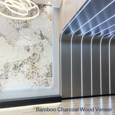 Bamboo Charcoal Wood Veneer Wood Grain Wall Panel Interior Decorative Panels