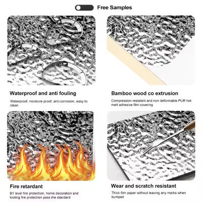 5/8mm Eco Friendly Bamboo Charcoal Decorative Wall Panel For Hotel Office