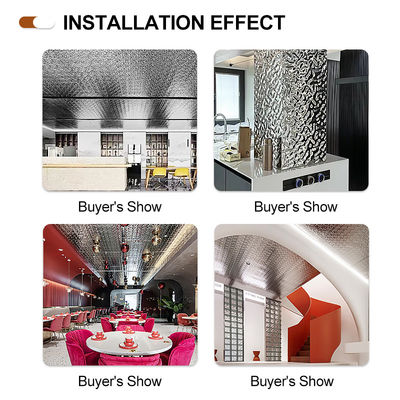 5/8mm Eco Friendly Bamboo Charcoal Decorative Wall Panel For Hotel Office
