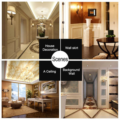 PVC Integrated Wall Panel Eco-friendly Indoor Background Wall
