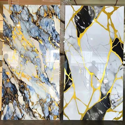 Bamboo Charcoal Wood Veneer Easy Installing Decorative Wall Panels High Quality Marble Sheet