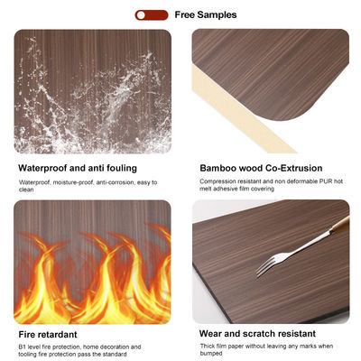 Bamboo Charcoal Wood Veneer Wood Grain Wall Panel For Home And Hotel Decoration