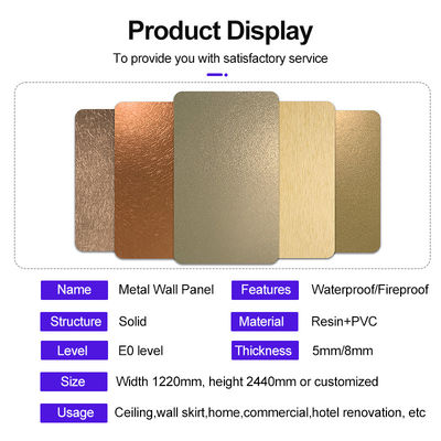 Metal Wall Panel Bamboo Charcoal Wood Veneer For Interior Decor With Free Sample