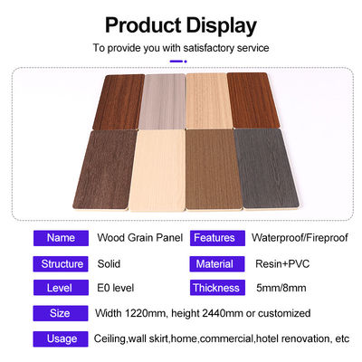 Wood Grain Wall Panel Bamboo Charcoal Wood Veneer For Indoor Decorative Ceiling