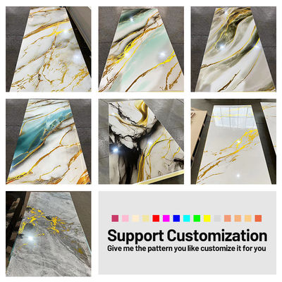 Bamboo Charcoal Wood Veneer Marble Sheet Eco-Friendly And Fire Prevention Indoor Decorative Panel
