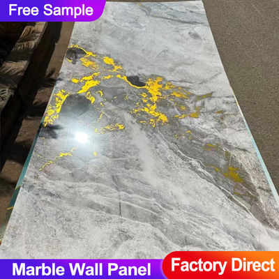 Bamboo Charcoal Wood Veneer Marble Wall Panel Eco-Friendly Fire Prevention Indoor Decorative Panel