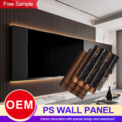 Modern Gold PS Wall Panel Waterproof Interior Home Decoration Boards