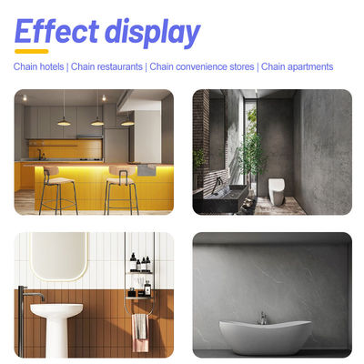 Indoor Bathroom Shower PVC Stone Plastic Board SPC Wall Panel