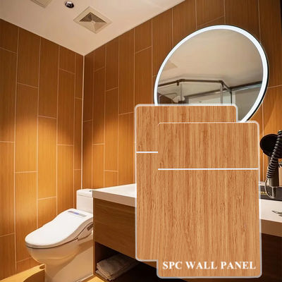 Wood Grain SPC Wall Panel Seamless Locking Waterproof Interior Decoration Board For Bathroom