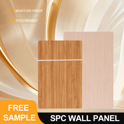 SPC Wall Panel 600*2440*4mm Waterproof And Flame Retardant Wood-Plastic Composite Eco-Friendly Seamless Splicing Interior Wall Board For Bathroom Home