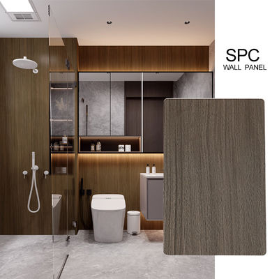 SPC Wall Panel 600*2440*4mm Waterproof Stone Plastic Eco-Friendly Wood Grain Seamless Locking  Interior Decoration Board
