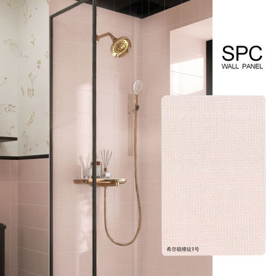 Spc Wall Panel New Pruduct 600*2440*4mm B1 Class Fireproof Spc Tile Durable Waterproof Wear Resistant LayerStone Plastic Composite Eco-Friendly Interior Decoration For Bathroom And Shower